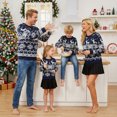 thumbnail image 3 of Matching Family Christmas Pullover Sweaters Long Sleeve Snowflake Crewneck Knitted Pullover Tops, 3 of 9