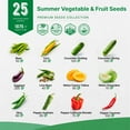 thumbnail image 4 of Organo Republic - 25 Summer Vegetable & Fruit Seeds Varieties - 1,870+ Non GMO Heirloom Garden Seeds, 4 of 7