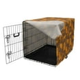 thumbnail image 3 of Cat Dog Crate Cover, Cheerful Kitties in Different Poses and Hearts Flower Toys Pet Companions Doodle, Easy to Use Pet Kennel Cover Small Dogs Puppies Kittens, 7 Sizes, Umber Marigold, by Ambesonne, 3 of 6