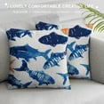 thumbnail image 3 of Qinduosi Pillow Cover, of Square Inches Decorative Throw Pillow Covers Cushion for Sofa Bedroom Car, Blue, Set of White, 3 of 5