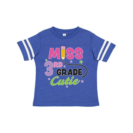 

Inktastic Miss 3rd Grade Cutie with Pencil and Stars Gift Toddler Toddler Girl T-Shirt