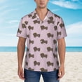 thumbnail image 4 of Lsque Dachshund Dog Puppy pattern Hawaiian Shirt for Men, Unisex Summer Beach Casual Short Sleeve Button Down Shirts-Medium, 4 of 9