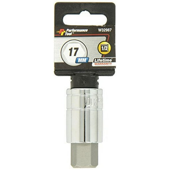 Wilmar W32987 1/2" Drive Hex Bit Socket, 17Mm