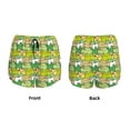 thumbnail image 5 of Picia Cartoon Frog Pattern Women's 2 in 1 Athletic Running Shorts High Waisted Workout Casual Gym Sweat Shorts with Comfy Liner Zipper Pockets-X-Large, 5 of 9