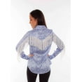 thumbnail image 2 of Scully Western Shirt Womens L/S Mini Floral Fringe XL Blue F0_HC865, 2 of 2