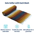 thumbnail image 2 of La Montana 10 Pack Mexican Blankets, 74" x 50" Yoga Blankets, Teal/Terra Cotta/Gold/White, 2 of 7