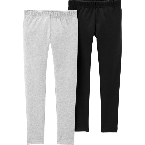 Carter's Girls' Baby, Toddler, Kids, 2 Pack Cotton Leggings
