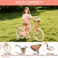 thumbnail image 6 of Korimefa Girls Bike 18 Inch Kids Bicycle for 5-9 Years Old, with Removable Training Wheels & Cute Basket, Ideal Gift for Toddler Girls Outdoor Riding,Pink, 6 of 12