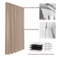 thumbnail image 6 of Beige Solid Color Blackout Curtains for Bedroom/Living Room, Pinch Pleated Black Out Curtains, Aesthetics Contemporary Luxury Room Darkening Window Drapes with Hooks 2 Panels, 59"x70", 6 of 8