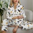 thumbnail image 6 of Fuzoiu Carpenter tools Print Women's Long-Sleeved Pajama,Lounge Button Down Nightwear,Womens Notch Collar Pajama Set-Large, 6 of 7