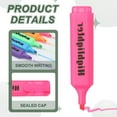 thumbnail image 3 of Uxcell Highlighter Pen, 4 Pack Water Based Broad Tip Writing Marker Pens Cute Pastel Colored Highlighter Studying Supplies for Office Home Daily Use, H5713 Pink, 3 of 6