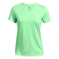 thumbnail image 2 of Camisa Under Armour Tech Twist para mujer con cuello en V, color verde, talla L, 2 of 3