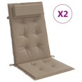 thumbnail image 3 of vidaXL Highback Chair Cushions 2 pcs Taupe Oxford Fabric, 3 of 4