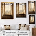 thumbnail image 4 of Designart "Rustic Eiffel Tower View from Paris Window I" Cityscapes Framed Wall Art - Industrial Yellow Paris Hallway Framed Wall Art Decor, 4 of 6