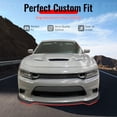 thumbnail image 2 of Ikon Motorsports Front Bumper Lip Fits 2015-2023 Dodge Charger SRT V7 A Style Carbon Fiber Print ABS Air Dam Chin Spoiler Protector Splitter 3PCS, 2 of 9