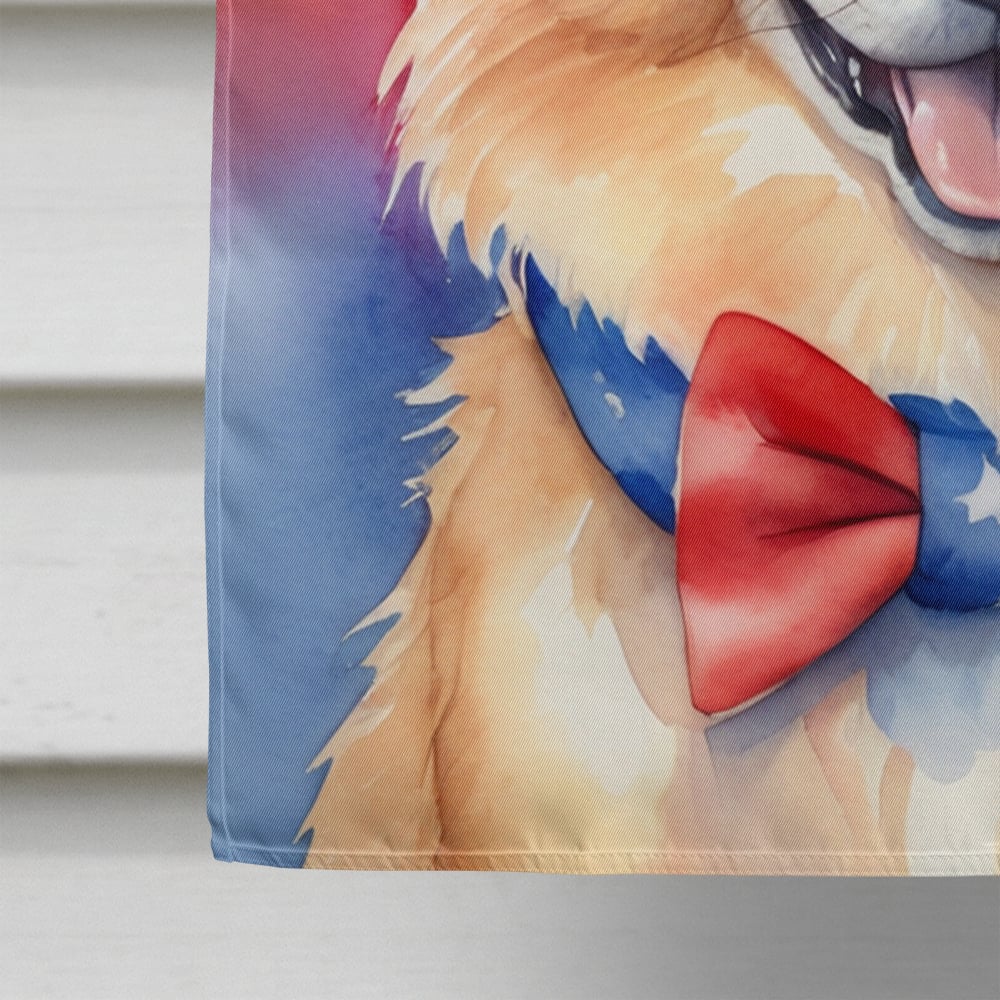 Finnish Spitz Patriotic American House Flag 28 in x 40 in