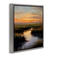 thumbnail image 2 of Stupell Industries Traditional Warm Marshland Sunset Gray Floating Frame Canvas Art, 25 x 25, by Petals Prints Design, 2 of 8