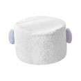 thumbnail image 3 of Reposapiés Pequeño, Taburete Otomano, Taburete para Pies, Funda Extraíble, Sofá, Taburete para Té, Reposapiés para Habitación Resistente, Apartamento, Blanco Sunnimix Escabel, 3 of 8