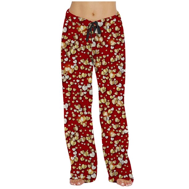 Pantalones largos de cintura elástica con bolsillo informal estampado de moda para mujer Fridja alkflakhf32739