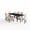 Black, variant on Panapinka Industrial Dining Table for 6-8, Large Rectangular Wooden Top with Heavy Duty Steel Frame, Waterproof & Space-Saving Design for Kitchen, Dining Room, Office