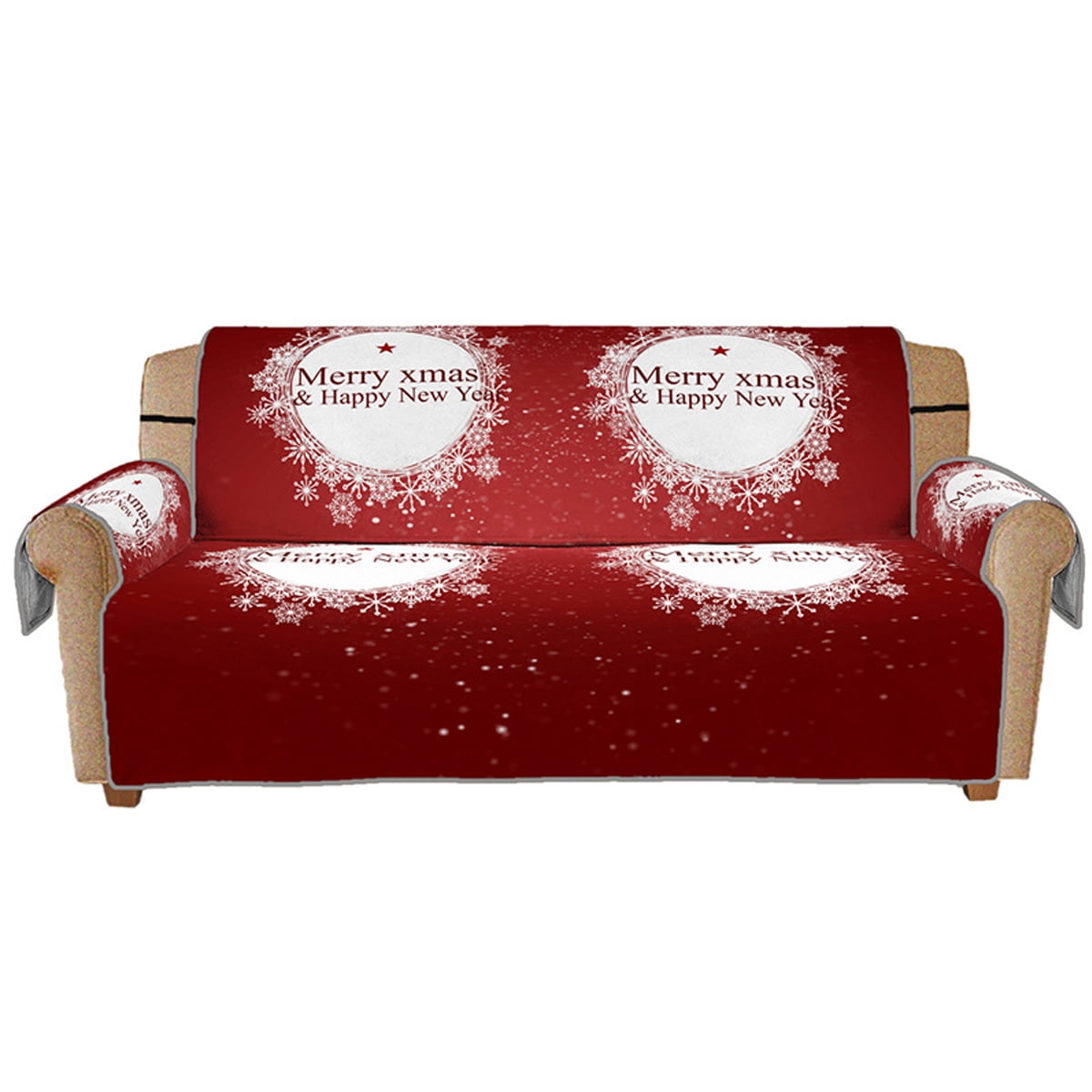Christmas Sofa Covers Red Slipcover Couch Protector for Home Festive Decor Gifts 