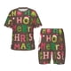 thumbnail image 1 of Balery Ho Ho Ho Merry Christmas Conjunto de Pijama Infantil de Manga Corta con Estampado – Ropa de Dormir de Algodón Suave-Medium, 1 of 6