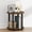 Brown, variant on Furinno TURN-N-TUBE 2-Tier Small Round Toolless Nightstand Marble White