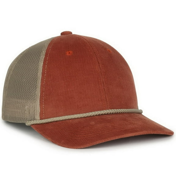 Outdoor Cap OCCORDM Retail-Inspired Corduroy Cap-Burnt Orange/Khaki