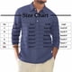 thumbnail image 2 of Ceisia Men's Relaxed Fit Long Sleeve Collared Linen Shirt Casual Solid Color Top Light Blue XXXL Gifts, 2 of 7