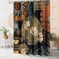 thumbnail image 2 of Extra Long Boho Floral Shower Curtain 72 x 84, Abstract Aesthetic Botanical Bathroom Shower Curtain, XL Rustic Flower Shower Curtains for Retro Bathroom Decor, 2 of 6