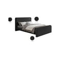 thumbnail image 2 of Meridian Furniture Stylus Black Boucle Fabric Full Bed, 2 of 8