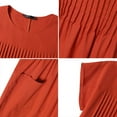 thumbnail image 4 of ZANZEA Women O-Neck Short Sleeve Pleated Party Kaftan Long Dress Summer Casual Loose Sundress, 4 of 7