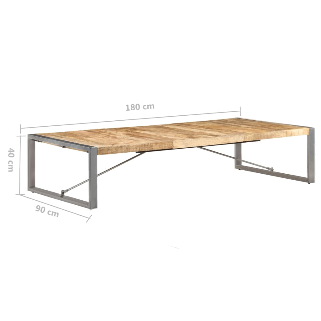 Table Basse En Bois De Manguier Brut - 90x55x39 Cm - VidaXL - Neuf