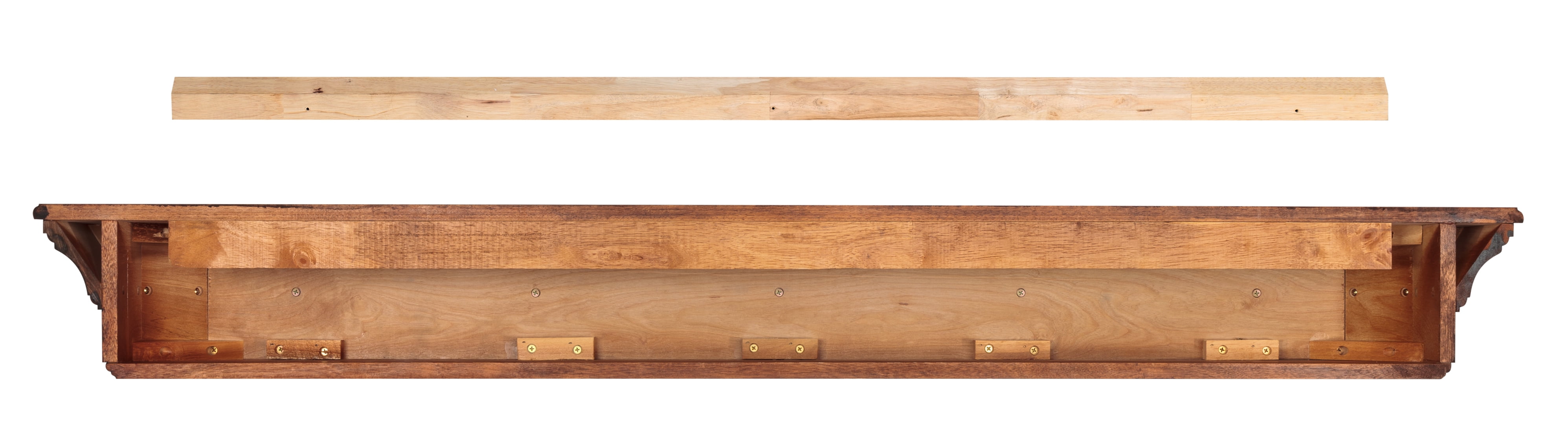 Pearl Mantels Lindon Traditional Premium Wood Mantel Shelf, Lightly Distressed Cherry Finish, 60"L x 10"D x 7"H