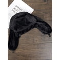 thumbnail image 6 of Gustave Winter Trapper Hat with Ear Flaps for Women Men Windproof Warm Trooper Hats Cold Weather Faux Fur Plush Ushanka Russian Hat for Outdoor Hunting Skiing - Black, 6 of 8