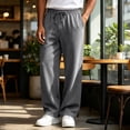 thumbnail image 7 of Active Athletic Casual Jogger Running Sweatpants for Men Wide Leg Elastic Waist Drawstring Athletic Loose Jogger Workout Sweat Pants for Outdoor Travel, 7 of 7