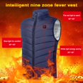 thumbnail image 4 of Heated Jacket Men Coat Intelligent USB Electric Winter Thermal Vest (L), 4 of 9