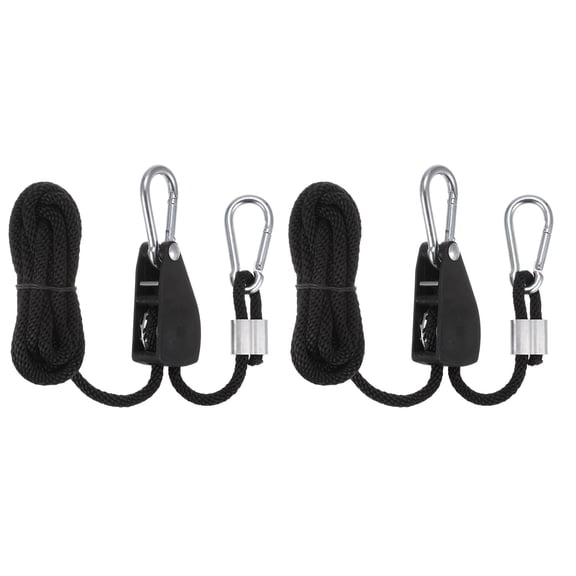 Uxcell 2 pieces 1/4" (6mm) Adjustable Ratchet Rope Hanger 7.9ft (2.4meter) Tie Down Strap