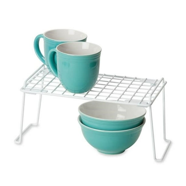 HoneyCanDo Kitchen Organizer Rack, White