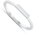 thumbnail image 4 of Simple Stacking Bar Ring .925 Sterling Silver Band Jewelry Female Male Unisex Size 5, 4 of 4