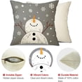 thumbnail image 6 of Gray Christmas Pillow Covers 20x20 Set of 4 for Christmas Decorations Merry Christmas Tree Believe Snowflake Winter Holiday Decor Throw Cushion Case for Home Couch, 6 of 6