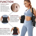 thumbnail image 2 of Sauna Waist Trainer Vest Workout Body Shaper Women Neoprene Sweat Slimming Sheath Double Tummy Control Trimmer Belts Corset Top, 2 of 5