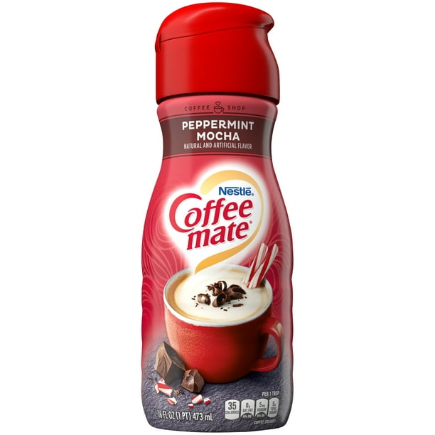 COFFEE MATE Peppermint Mocha Liquid Coffee Creamer 16 fl. oz. Bottle 16