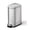 Silver, variant on Slim Step Trash Can, Rustproof Metal Kitchen Garbage Bin with Soft Close Lid, Removable Inner Bucket and Rear Handle for Narrow Space Home Use - Black