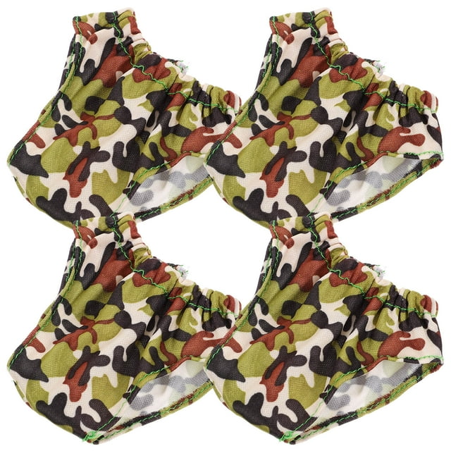WASHWEPE 4 Pcs Accessoires pour Bébé Jouets sous-Vêtements de Poupée Tissu Camouflage Ensemble de Jeu de Rôle