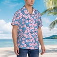 thumbnail image 6 of Uemuo Orchids Flowers Printed Regular Fit Short Sleeve Casual Hawaiian Shirt for Men,Aloha shirt,Tropical shirt,Floral print shirt,Vacation Beach shirt-Large, 6 of 9
