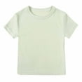 thumbnail image 3 of Hvobtty Toddler T-shirts Top, Toddler Summer Top, Toddler Kids Boys Fashion Solid Color Loose Soft Short Sleeve Green 6-12 Months, 3 of 5