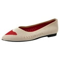 thumbnail image 4 of Womens Flats Shoes Heart Mesh Pointed Toe Ballet Dressy Walking Loafers Comfortable Slip on Wedding Flat, 4 of 5