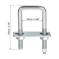 thumbnail image 2 of Uxcell M8x25mmx70mm Square U-Bolts Carbon Steel, 2 of 4