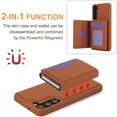 thumbnail image 2 of for Samsung Galaxy S23 Plus 2 In 1 Detachable Magnetic Card Slots Back Case, PU Leather RFID Blocking Kickstand Fashion Shockproof Protective Phone Case Cover for Samsung Galaxy S23 Plus, Brown, 2 of 9